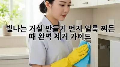 빛나는 거실 만들기: 먼지, 얼룩, 찌든 때 완벽 제거 가이드 ✨